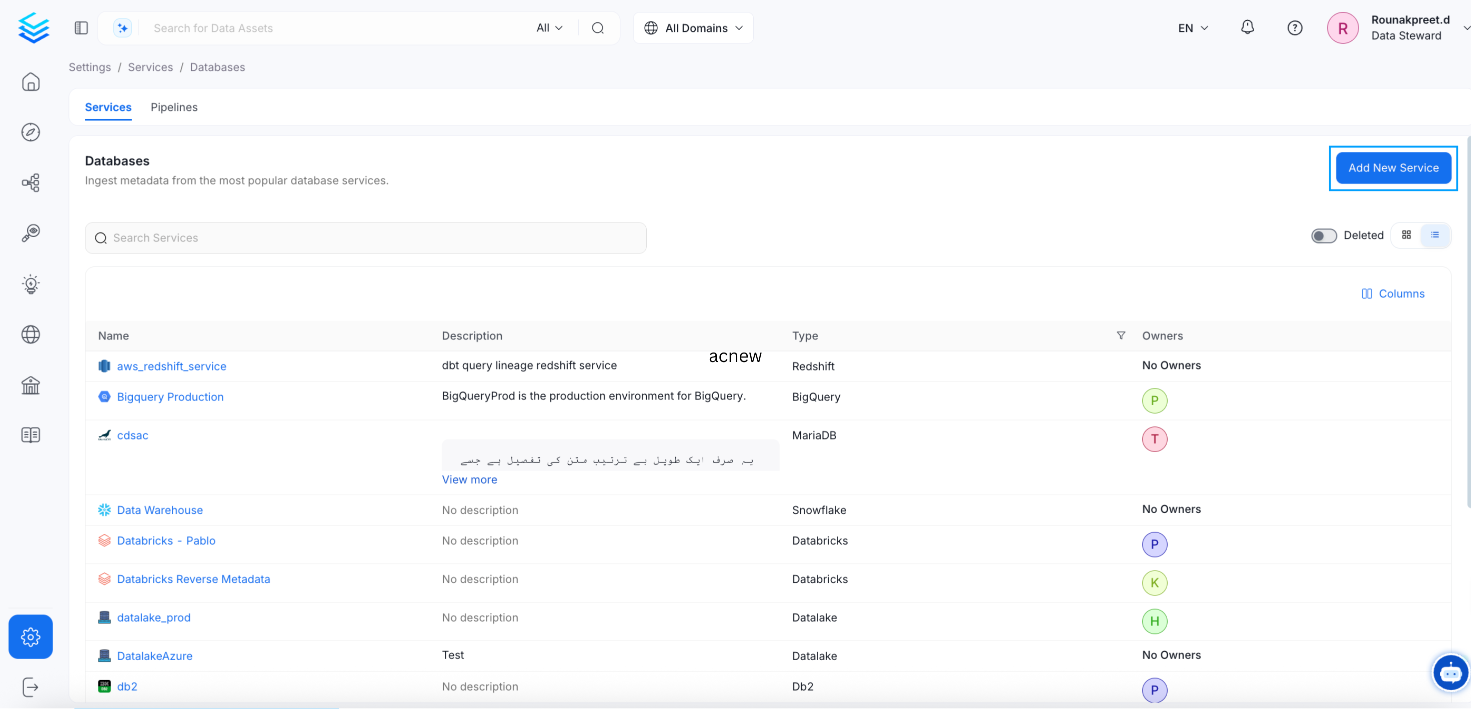 Create a Service Connection